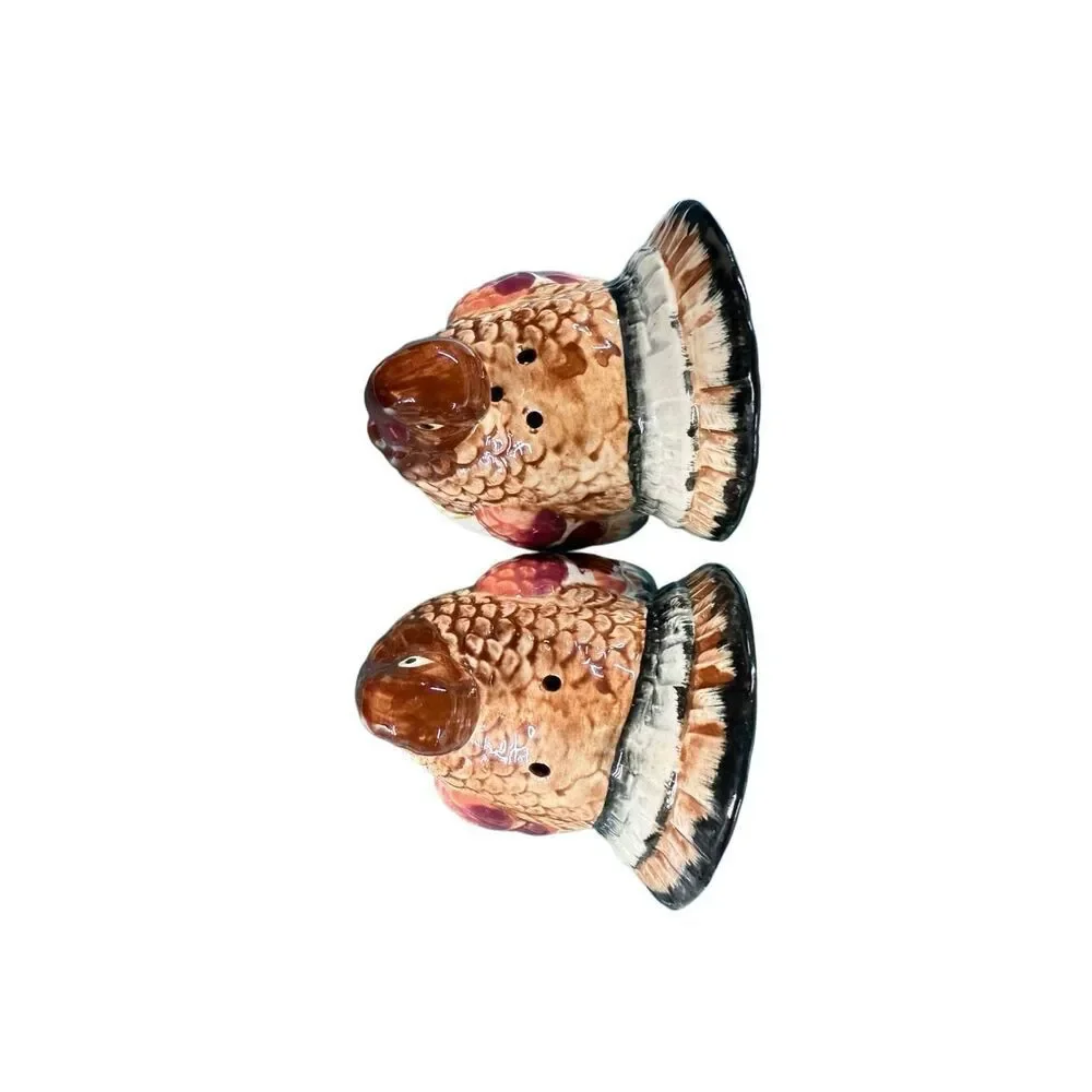 Fine Ceramic Turkey Salt and Pepper Shaker Set of 2